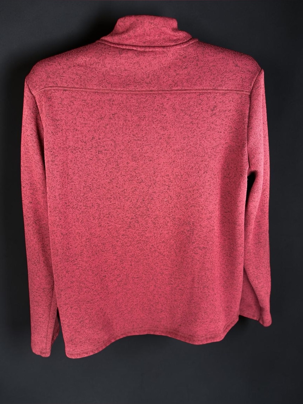 Jockey Mens Medium Red Quarter-Zip Pullover Fleece Sweater Casual Outdoor - Picture 7 of 16